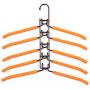 SUPOW Clothes Hangers, 5 in 1 Multi-Layer Nop-Slip Wardrobe Clothes Rack Metal Space Saver Clothes Storage Clothes Rack for Jacket, Coat, Sweater,Trousers, Shirt, T-Shirt, Ect.(Kids Size) (Bronze)