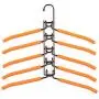 SUPOW Clothes Hangers, 5 in 1 Multi-Layer Nop-Slip Wardrobe Clothes Rack Metal Space Saver Clothes Storage Clothes Rack for Jacket, Coat, Sweater,Trousers, Shirt, T-Shirt, Ect.(Kids Size) (Bronze)