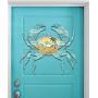 G.DeBrekht Crab Coastal Waves Scenic Sunset Rustic Wooden Door hanger / wall decor #8198511H