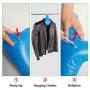 SUNSHINEMALL Inflatable Hanger Travel X 5, Portable Folding Clothes Drying Rack, Lightweight Easy-On Clothes Hangers for Home Car Camping Indoor Outdoor (Blue)