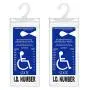 Handicap Parking Placard Holder, Ultra Transparent Disabled Parking Permit Placard Protective Holder Cover with Large Hanger by Tbuymax (Set of 2)