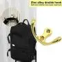 Wall Hooks, 2pcs Antique Wall Door Hooks Bedroom Bath Clothes Towel Zinc Alloy Hanger - Gold Wall Hooks, 2pcs Antique Wall Door Hooks Bedroom Bath Clothes Towel Zinc Alloy Hanger - Gold