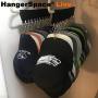 HangerSpace Cap Organizer Hanger, 10 Clips Baseball Cap Holder Portable Travel Clothes Hanger Hat Rack with Mini Front Door Hanger