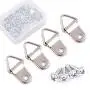 Swpeet 110 Pcs Triangle Ring Picture Hangers Shape Nail Non-Trace Hangers Single Hole with Screws for Home Decoration Creative Picture with Transparent Box Swpeet 110 Pcs Triangle Ring Picture Hangers Shape Nail Non-Trace Hangers Single Hole with Screws for Home Decoration Creative Picture with Transparent Box