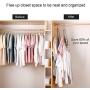 Pack of 5 Portable Clothes Magic Hangers Rack for Closet Space Saving, 360 Degree Rotation Adjustable Wardrobe Non Slip Plastic Hanging Rod Organizer Clothes Hanger Stand