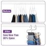 HOUSE DAY S-Shape Pants Hangers Space Saving Trousers Hangers 4 Pack, Non Slip Jeans Hanger Ideal Closet Organizer for Pants Jeans Scarfs Belts Ties, Purple