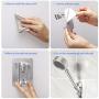 Strong Adhesive Shower Head Holder CACASO Adjustable Shower Wand Holder,Handheld Shower Head Wall Mount Bracket With 2 Hanger Hooks,Showerhead &Bidet Sprayer Bracket Better than Suction Cups
