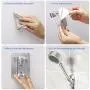 Strong Adhesive Shower Head Holder CACASO Adjustable Shower Wand Holder,Handheld Shower Head Wall Mount Bracket With 2 Hanger Hooks,Showerhead &Bidet Sprayer Bracket Better than Suction Cups