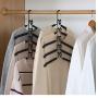 2pcs Multi-Layer Anti-Slip Clothes Hangers Save Space 5 in 1 Metal Laundry Rack Storage for Shirt Sweater Suit Dress Coat Decoration