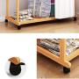 Zhangmeiren Coat Rack Removable Solid Wood Hanger Floor-Standing Bedroom Clothes Rack Multi-Function Rack (Color : B)