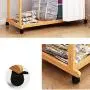 Zhangmeiren Coat Rack Removable Solid Wood Hanger Floor-Standing Bedroom Clothes Rack Multi-Function Rack (Color : B)