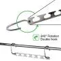 TOPIND Stainless Steel Metal Hangers Space Saving Organizer Clothing Hangers, Vertical Clothes Hangers for Wardrobe Space Saver,Closet Organization Hangers Wardrobe Storage Accessories (10 pcs)