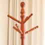 HTDZDX Free Standing Coat Hat Rack Stand with 3 Tiers 9 Hooks, Multifunctional Clothes Hanger Heavy Duty Hall Tree Stand Hanger - White/Wood Color (Color : A)