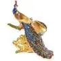 Shop LC Delivering Joy White and Black Crystal Enameled Peacock Trinket Jewelry Organizer Boxes Storage in Goldtone