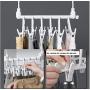 Multifunctional Hanger Space Saving Folding Magic Clothes Hanger Drying Cabinet Home Bedroom Storage Holder Hanger Pants Clip 2pc