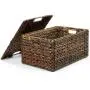 The Lucky Clover Trading Maize Storage Removable Lid Basket, Brown The Lucky Clover Trading Maize Storage Removable Lid Basket, Brown