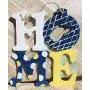 Home Word Letter WV Wooden Door Hanger Decor Sign