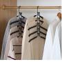 2pcs Hook Multifunctional Fishbone Type Towel Multi Layers Coat Hanging Anti Slip Clothes Hangers Storage Racks Space Saving