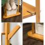 Shmei US Fast Shippment 3 Layer Bamboo Coat Tree Rack Storage Clothes Stand Bedroom Hanger Shelf Simple Floor Coat Holder with 8 Hooks