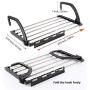 ZZQ Shoe Rack, Folding Laundry Towel Drying Rack Balcony Windowsill Fence Guardrail Corridor, Stainless Steel Retractable Clothes Hanging Racks with Clips for Drying Socks
