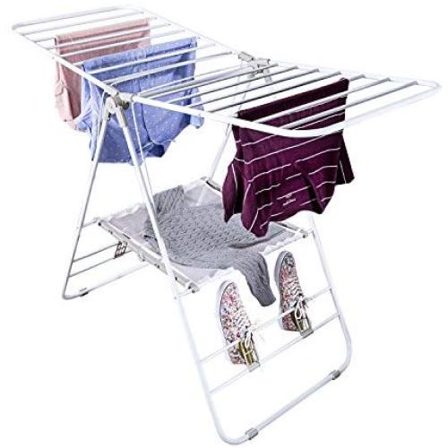 Honey-Can-Do Heavy Duty Gullwing Drying Rack, White Metal