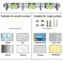 Pasking Mop Broom Holder Heavy Duty Hooks Hanger, Stainless Steel Wall Mounted Storage Organizer Screws or Self Adhesive Utility Broom Holder 3 Racks 4 Hooks for Bathroom Kitchen Closet Office Garden