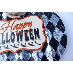 Happy Halloween Galvanized pumpkin wall decoration front door hanger