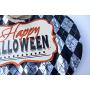 Happy Halloween Galvanized pumpkin wall decoration front door hanger