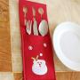 Silverware Holders Bottle Cute Mini Socks Mini Santa Bag Silverware Holder Pockets for Party Decor Tree Hanger