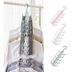 Aland 5 Layers Multifunctional Scarf Necktie Belt Wardrobe Clothes Storage Rack Hanger Belt Hanger with Hook Hanger Multifunctional tie Hook Bag Storage Rack White
