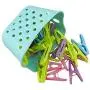 Honbay 30PCS Clothespins Clothing Clips Pegs With a Basket Durable Windproof Clothes Pins for Clothesline Hangers