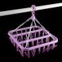 Drying Rack, 32 Clips Folding Clothes Hanger Dryer Windproof Socks Underwear Drying Rack Children(Purple) Drying Rack, 32 Clips Folding Clothes Hanger Dryer Windproof Socks Underwear Drying Rack Children(Purple)