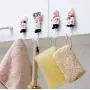 Astra Gourmet Pack of 4 Resin French Chef Figurine Wall Hooks Decorative Cook Wall Mount Rack Hook Hanger(Assorted Style)
