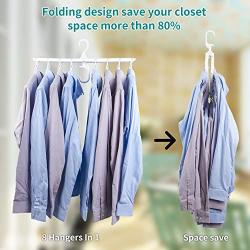 Szxc 8 In 1 Foldable Clothes Hangers - 360 Degree Rotating Hooks - Closet Space Saving Up To 80% - Sturdy , Durable & Non-Slip - Perfect for Suit Shirts Sweaters