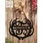 Deer Antler Last Name Sign 18 inch ACM Metal Signs For Man Cave Metal Monogram Door Hanger Personalized Gift Personalized Door Hanger Family Sign QUICK SHIPPING Deer Antler Last Name Sign 18 inch ACM Metal Signs For Man Cave Metal Monogram Door Hanger Personalized Gift Personalized Door Hanger Family Sign QUICK SHIPPING