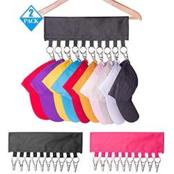 HiCollie Cap Organizer Hanger, 10 Baseball Cap Holder, Hat Organizer for Closet - Change Your Cloth Hanger to Cap Organizer Hanger - Keep Your Hats Cleaner Than a Hat Rack