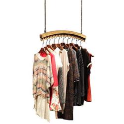 LAXF-Coat Racks LAXF-Wall Coat Racks with Hooks/Vintage Wall Wooden Ceiling Display Stand Clothes Rack Hanger for Mens Clothing Shop and Womens Clothing Store (Color : #1, Size : 120cm)