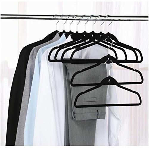 10Pcs Non Slip Velvet Suit Clothes Hangers Wardrobe Home Organizer