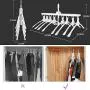 TonTGai Clothes Magic Hangers Multi-Functional Fold Plastic Hanger 360 Rotating Cascading 5 in 1 Space Saving Wardrobe Clothing Hanger Oragnizer TonTGai Clothes Magic Hangers Multi-Functional Fold Plastic Hanger 360 Rotating Cascading 5 in 1 Space Saving Wardrobe Clothing Hanger Oragnizer