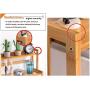 Bamboo Spice Rack Storage Shelves-3 tier Standing pantry Shelf for kitchen counter storage,Bathroom Countertop Storage Organizer Desk Bookshelf with Adjustable Shelf Cabinet
