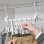 HJYPYJ Magic Hanger,360?? Rotate Magical Hangers,Strong and Sturdy Pp Trouser Hangers,Space-Saving Organizer Hangers,Storage Pants,Scarves,Etc. Not Easily Deformed/White / 2 pcs