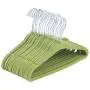 Homgrace Kids Velvet Clothes Hangers, Small Clothes Hanger, Non Slip Space Saver Pack of 20 (Green)