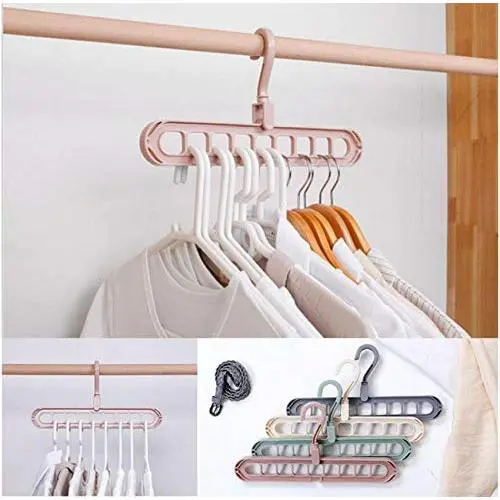 10PC Space Saver Hangers Wonder Magic Clothes Hangers Closet Organizer Hook Rack Random Color 10PC Space Saver Hangers Wonder Magic Clothes Hangers Closet Organizer Hook Rack Random Color