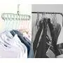 Inluever Clothes Hanger, Multi-Function Plastic Clothes Hangers, Folding Coat Hanger, Nine-Hole Hanger, 4 Packs Inluever Clothes Hanger, Multi-Function Plastic Clothes Hangers, Folding Coat Hanger, Nine-Hole Hanger, 4 Packs