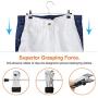 IEOKE Pant Hangers, Skirt Hangers with Clips Metal Trouser Clip Hangers for Heavy Duty Ultra Thin Space Saving (30pack)