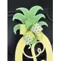 Pineapple Monogram Door Hanger Summer Pineapple Decor Monogram Pineapple Welcome Decor Pineapple Door Hanger Monogram Wedding Gift Double Door Hangers Mothers Day Gift Birthday Welcome Wreath