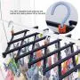 Fdit1 Stylish Pp Laundry Drying Rack Clothes Hanger with 29 Clips for Drying Socks Drying Towels (2#)