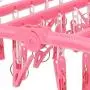 GONGFF 32 Clips Folding Clothes Hanger Dryer Socks Underwear Drying Rack GONGFF 32 Clips Folding Clothes Hanger Dryer Socks Underwear Drying Rack