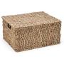 Trademark Innovations Rectangular Seagrass Baskets Lids (Set of 3), Brown