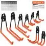 KONGDY Steel Garage Storage Utility Hooks 8Pcs Heavy Duty Ladder Wall Hangers U Hooks Rust Resistant Non-slip for Organizing Power Tools Ladders Bikes Ropes Bulk items